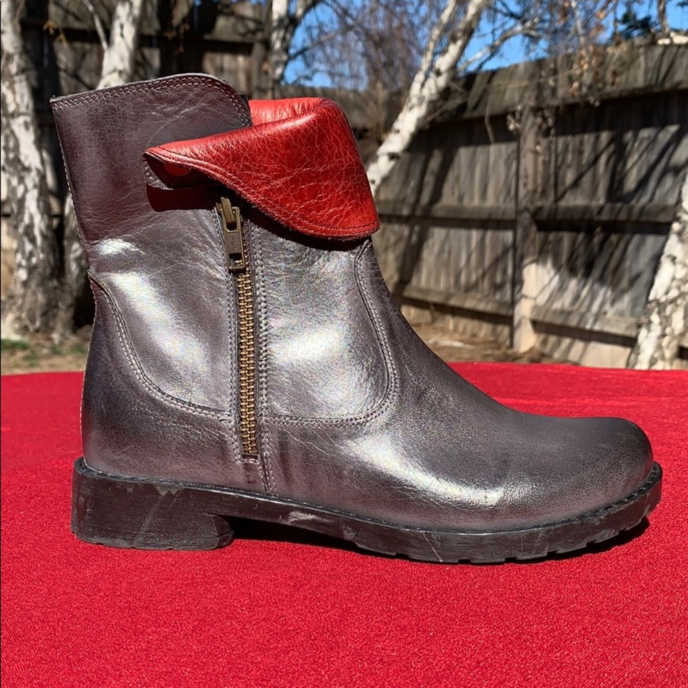 Jafa 2122 Graphite Contrast Ankle Boots Size 37